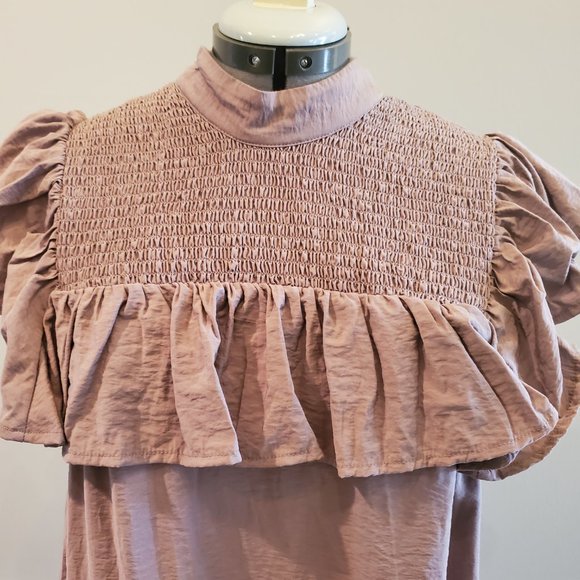 A New Day Mauve Short Sleeve Dress - Picture 3 of 4